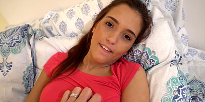 Brunette Brooke Haze has sex with her stepdad POV
