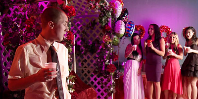 A fine ass bitch gets drunk and then she gets fucked at a party