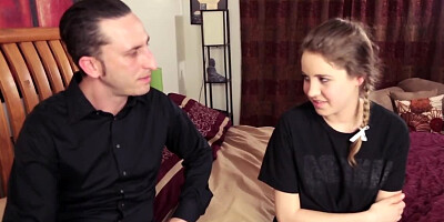 Chubby brunette babysitter gets banged by her boss