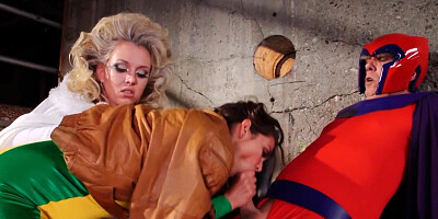 Cosplay passionate threesome with Allie Haze and Jeanie Marie Sullivan