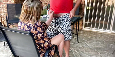 Cheating Wife Sucking Cock Outdoor Blowjob