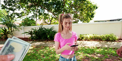 Molly Little is getting picked up outdoors