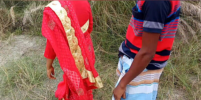 Fucked by her younger stepbrother my horny step sister in red saree Doggy style Sex Real romantic sex with clear New Bangla sex