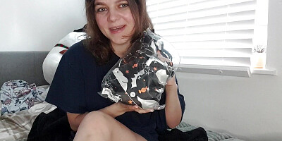 Satin Halloween Pyjamas naked try on