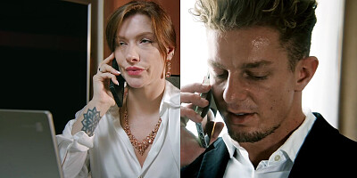 Lesbian woman discovers blowjob is fun and have sex first time with man.