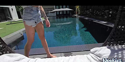 Car Wash Sex with Skinny Blonde Dylan Moore