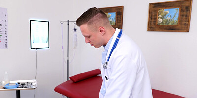 Leana Lovings in glasses is sucking Dr. Alex Mack's cock