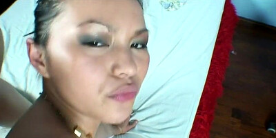 Asian chick and her friend get fucked in POV