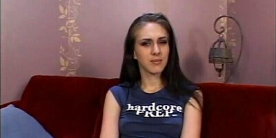 Casting brunette teen gets pussy licked and banged before cum gets on her ass