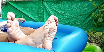 Our feet in the sun and in the dark