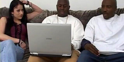 Tattooed slut with pierced tongue gets her cunt and ass banged interracially