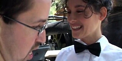 Nerd fucking busty brunette bus driver