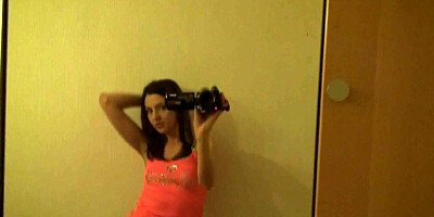 Innocent teen displays her beautiful body on camera