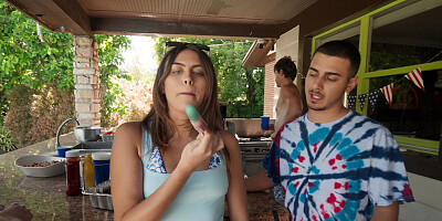 The party is happening in the back as they lick their cunts