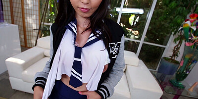 Asian babe Marica Hase has a nice rack of natural tits