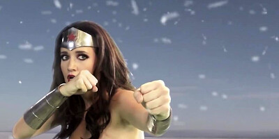 Lovely Wonder Woman jumps all over Superman's hard cock