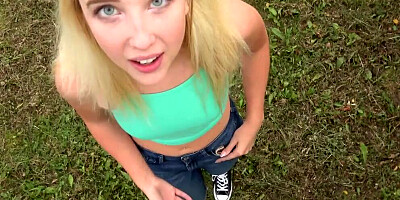 Public Agent - Lost American girl in Europe gets directions to locals big cock and has sex outside!