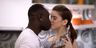 BLACK4K. Interracial love of tender teen 18+ Evelina Darling and caring black guy
