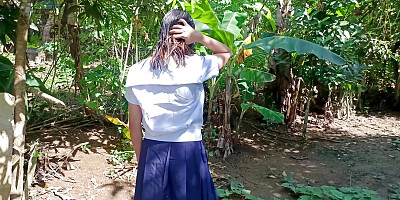 Student deflowered by stepdad in public outdoor