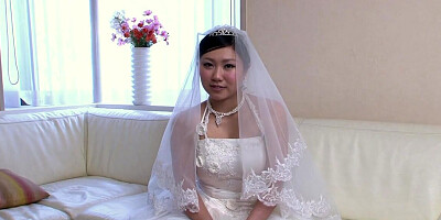Wedding dress hottie is going to get her moisture explored