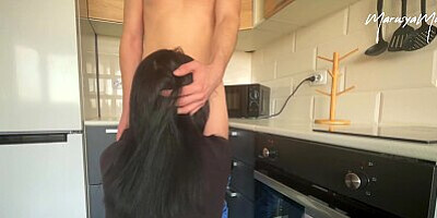 SCHOOLGIRL WANTED TO EAT A BANANA BUT GOT A COCK IN A TIGHT PUSSY