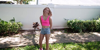 Jojo Austin is getting picked up outdoors