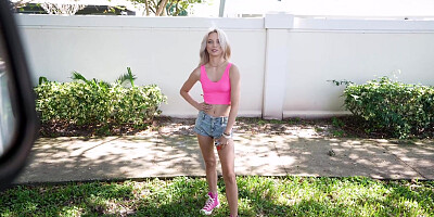 Jojo Austin is getting picked up outdoors