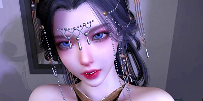 3D big boobs slut cosplay model cheating with big dick and cum in her tight pussy