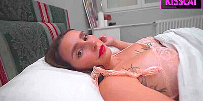 Milf Caught Jerking Off Neighbour And Let Him Fuck Her In Share Bed After Sexual Dreams