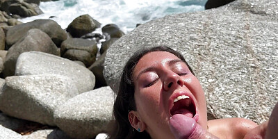 Golden Shower on the Beach and Hot Sex