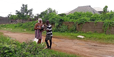 I took this sexy tall and curvy water hawker to an uncompleted building for a quickie