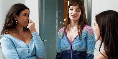 ADULT TIME - MILF Besties Lexi Luna &amp, Penny Barber Share Stepdaughter Natalie Brooks Juicy Pussy