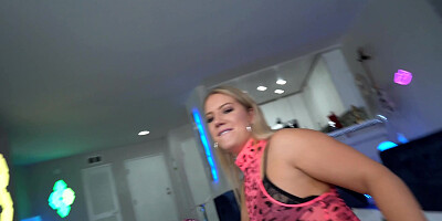 MILF Candice Dare is sucking cock and licking balls