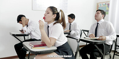 Milf teacher teaches my best friend from Argentina how to really fuck and demonstrates it using her body