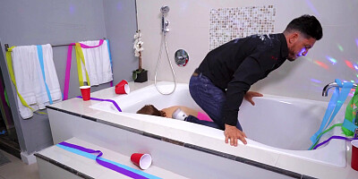 Dakota Burns and Melody Foxx are sucking the cock in POV