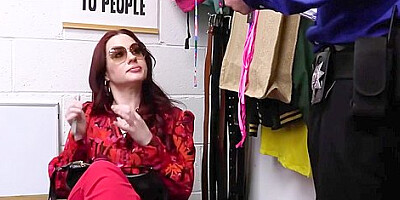 Spicy Ginger Milf Busted For Stealing Pills