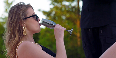 Amateur Eyla gets her ass fucked by Kristof Cale poolside