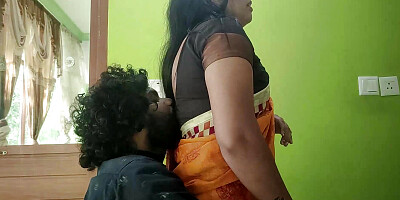 Vaishnavy and Sharun Raj long lip lock part 4, Mallu couple hot lip lock, Lip lock in saree, Saree romance with hot lip lock
