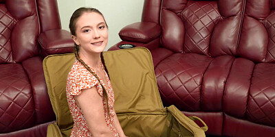 Prone love with a tiny girl that wants a huge cock inside