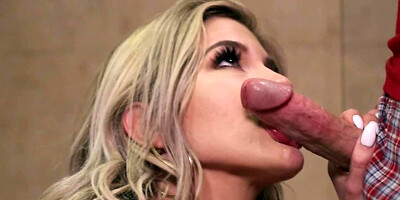 Guy doesn't care porn model is tired after work and bonks her