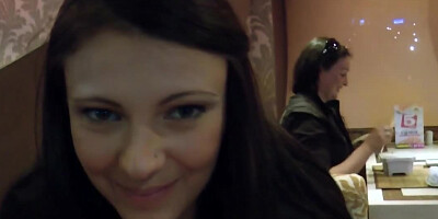 Amateur Euro sweetie Asya Kitty sucking a mean pecker