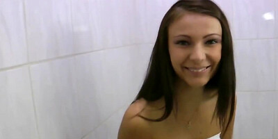 Amateur Euro sweetie Asya Kitty sucking a mean pecker