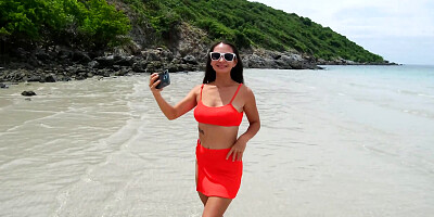 Caught on the Beach and Fucked in Hotel Room