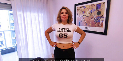 Real estate agent came inside me to deduct the advance payment.