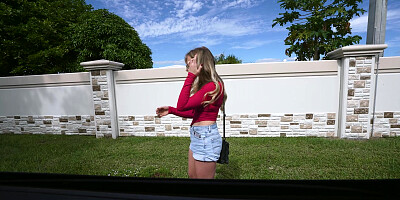 Stella Elle is getting picked up outdoors