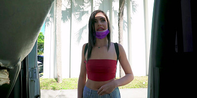 Selina Moon gets picked up outdoors