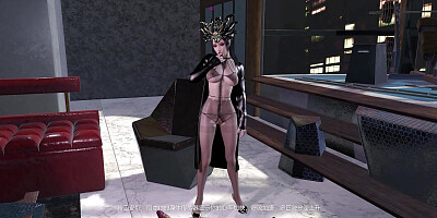 3D big boobs slut Asian whore teasing her big dick boss to fuck her wet pussy