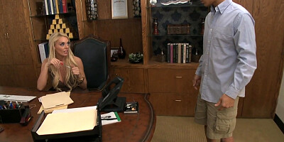 Asian dude is ready to bang his blonde boss in the office - FapHouse