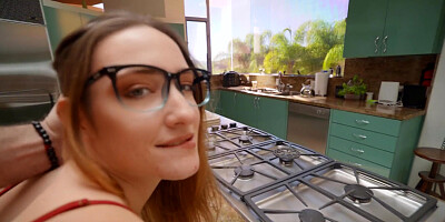 Everly Haze gets her pussy nailed standing in POV