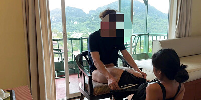 Fucking 18yo Asian with a beautiful view